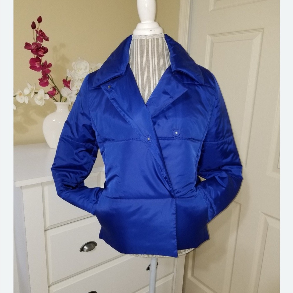 Simply Vera Vera Wang Ladies Royal Blue Quilted Puffer Jacket Sz.XS (S)